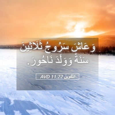 Picture 05 - اَلتَّكْوِينُ 11:22 AVD - وَعَاشَ سَرُوجُ - Bible Verse Picture