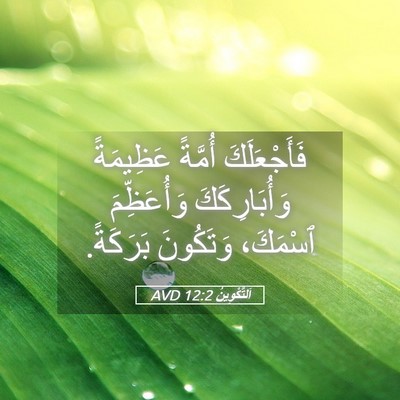 Picture 05 - اَلتَّكْوِينُ 12:2 AVD - فَأَجْعَلَكَ أُمَّةً - Bible Verse Picture