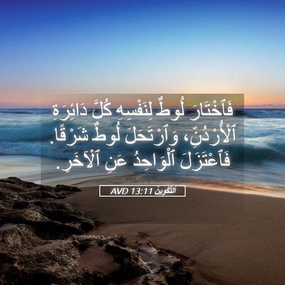 Picture 05 - اَلتَّكْوِينُ 13:11 AVD - فَٱخْتَارَ لُوطٌ - Bible Verse Picture