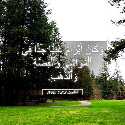 Picture 05 - اَلتَّكْوِينُ 13:2 AVD - وَكَانَ أَبْرَامُ - Bible Verse Picture