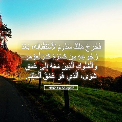 Picture 05 - اَلتَّكْوِينُ 14:17 AVD - فَخَرَجَ مَلِكُ سَدُومَ - Bible Verse Picture