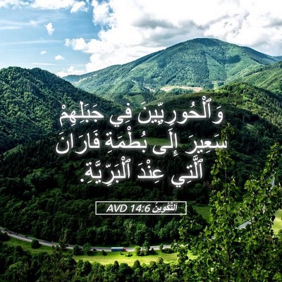 Picture 05 - اَلتَّكْوِينُ 14:6 AVD - وَٱلْحُورِيِّينَ فِي - Bible Verse Picture
