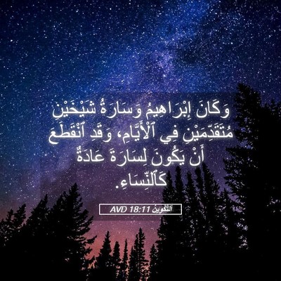 Picture 05 - اَلتَّكْوِينُ 18:11 AVD - وَكَانَ إِبْرَاهِيمُ - Bible Verse Picture