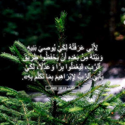 Picture 05 - اَلتَّكْوِينُ 18:19 AVD - لِأَنِّي عَرَفْتُهُ - Bible Verse Picture