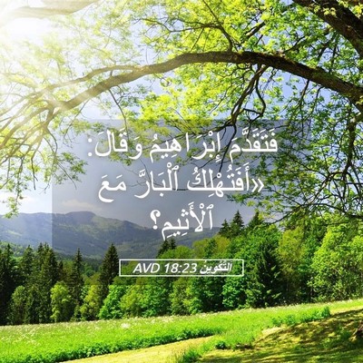 Picture 05 - اَلتَّكْوِينُ 18:23 AVD - فَتَقَدَّمَ إِبْرَاهِيمُ - Bible Verse Picture
