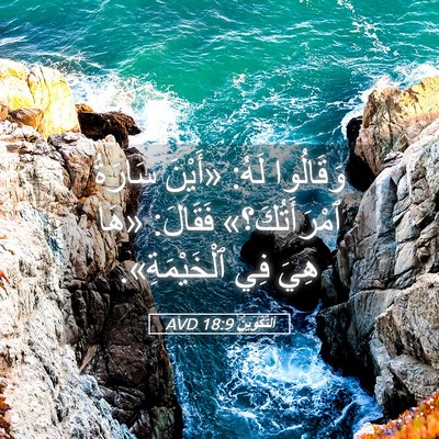 Picture 05 - اَلتَّكْوِينُ 18:9 AVD - وَقَالُوا لَهُ: «أَيْنَ - Bible Verse Picture