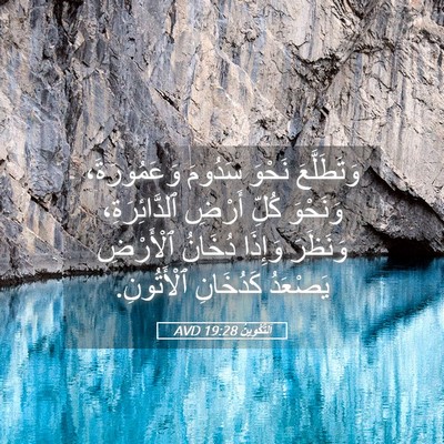 Picture 05 - اَلتَّكْوِينُ 19:28 AVD - وَتَطَلَّعَ نَحْوَ - Bible Verse Picture