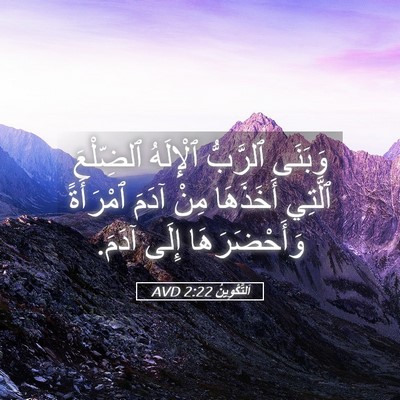 Picture 05 - اَلتَّكْوِينُ 2:22 AVD - وَبَنَى ٱلرَّبُّ - Bible Verse Picture