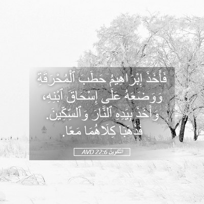 Picture 05 - اَلتَّكْوِينُ 22:6 AVD - فَأَخَذَ إِبْرَاهِيمُ - Bible Verse Picture
