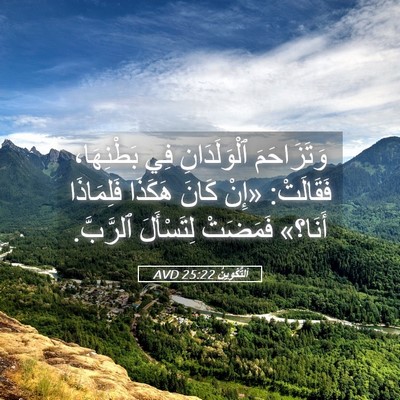 Picture 05 - اَلتَّكْوِينُ 25:22 AVD - وَتَزَاحَمَ ٱلْوَلَدَانِ - Bible Verse Picture