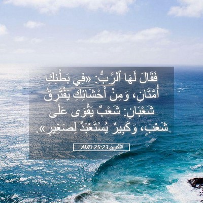 Picture 05 - اَلتَّكْوِينُ 25:23 AVD - فَقَالَ لَهَا ٱلرَّبُّ: - Bible Verse Picture