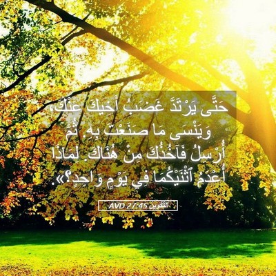 Picture 05 - اَلتَّكْوِينُ 27:45 AVD - حَتَّى يَرْتَدَّ غَضَبُ - Bible Verse Picture