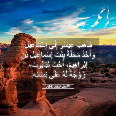 Picture 05 - اَلتَّكْوِينُ 28:9 AVD - فَذَهَبَ عِيسُو إِلَى - Bible Verse Picture
