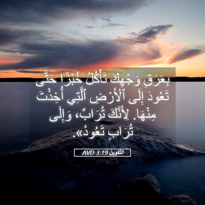 Picture 05 - اَلتَّكْوِينُ 3:19 AVD - بِعَرَقِ وَجْهِكَ - Bible Verse Picture