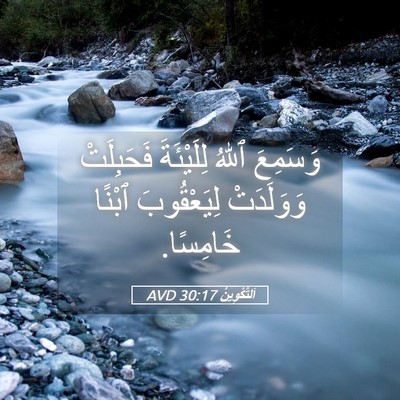 Picture 05 - اَلتَّكْوِينُ 30:17 AVD - وَسَمِعَ ٱللهُ لِلَيْئَةَ - Bible Verse Picture