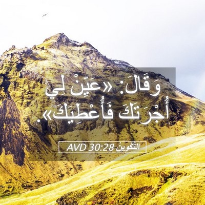 Picture 05 - اَلتَّكْوِينُ 30:28 AVD - وَقَالَ: «عَيِّنْ لِي - Bible Verse Picture