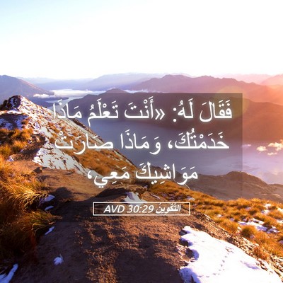 Picture 05 - اَلتَّكْوِينُ 30:29 AVD - فَقَالَ لَهُ: «أَنْتَ - Bible Verse Picture