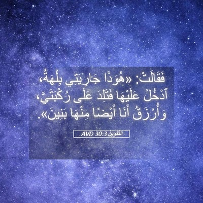 Picture 05 - اَلتَّكْوِينُ 30:3 AVD - فَقَالَتْ: «هُوَذَا - Bible Verse Picture