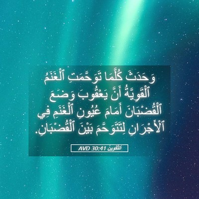 Picture 05 - اَلتَّكْوِينُ 30:41 AVD - وَحَدَثَ كُلَّمَا - Bible Verse Picture