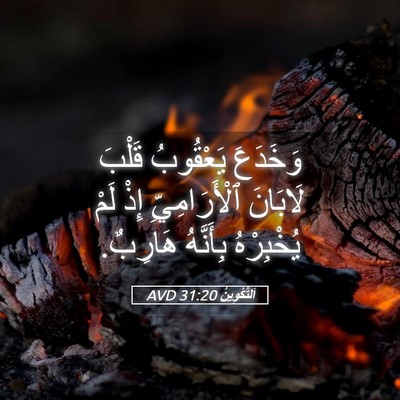 Picture 05 - اَلتَّكْوِينُ 31:20 AVD - وَخَدَعَ يَعْقُوبُ قَلْبَ - Bible Verse Picture