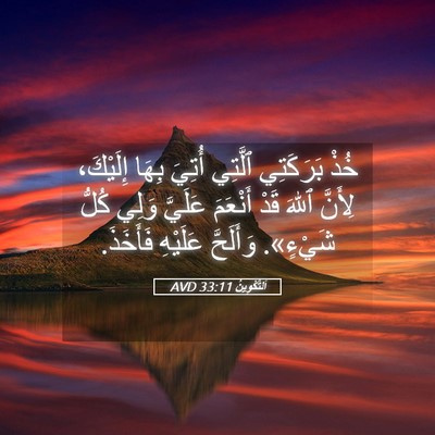 Picture 05 - اَلتَّكْوِينُ 33:11 AVD - خُذْ بَرَكَتِي ٱلَّتِي - Bible Verse Picture