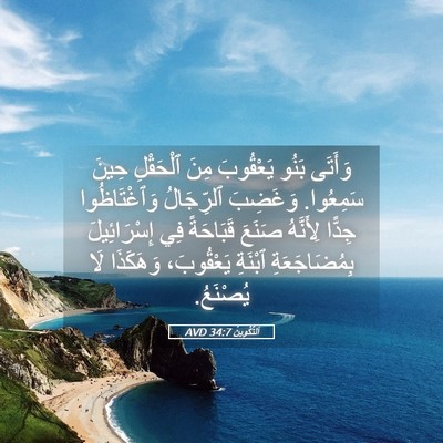 Picture 05 - اَلتَّكْوِينُ 34:7 AVD - وَأَتَى بَنُو يَعْقُوبَ - Bible Verse Picture