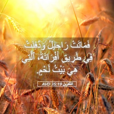 Picture 05 - اَلتَّكْوِينُ 35:19 AVD - فَمَاتَتْ رَاحِيلُ - Bible Verse Picture