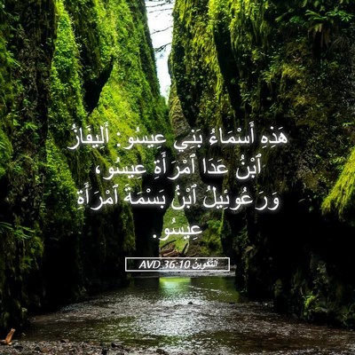 Picture 05 - اَلتَّكْوِينُ 36:10 AVD - هَذِهِ أَسْمَاءُ بَنِي - Bible Verse Picture