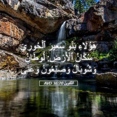 Picture 05 - اَلتَّكْوِينُ 36:20 AVD - هَؤُلَاءِ بَنُو سَعِيرَ - Bible Verse Picture