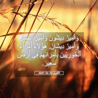 Picture 05 - اَلتَّكْوِينُ 36:30 AVD - وَأَمِيرُ دِيشُونَ - Bible Verse Picture