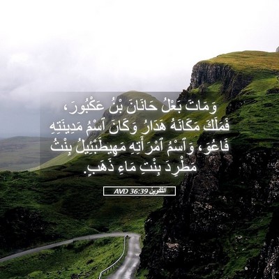 Picture 05 - اَلتَّكْوِينُ 36:39 AVD - وَمَاتَ بَعْلُ حَانَانَ - Bible Verse Picture