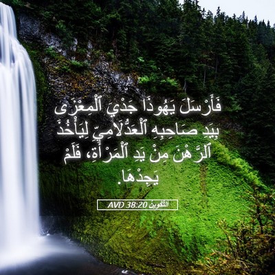 Picture 05 - اَلتَّكْوِينُ 38:20 AVD - فَأَرْسَلَ يَهُوذَا - Bible Verse Picture