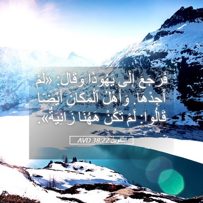 Picture 05 - اَلتَّكْوِينُ 38:22 AVD - فَرَجَعَ إِلَى يَهُوذَا - Bible Verse Picture