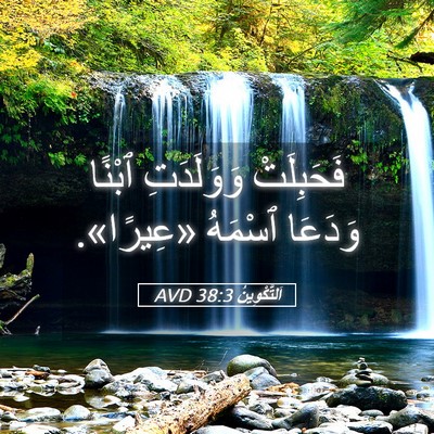 Picture 05 - اَلتَّكْوِينُ 38:3 AVD - فَحَبِلَتْ وَوَلَدَتِ - Bible Verse Picture