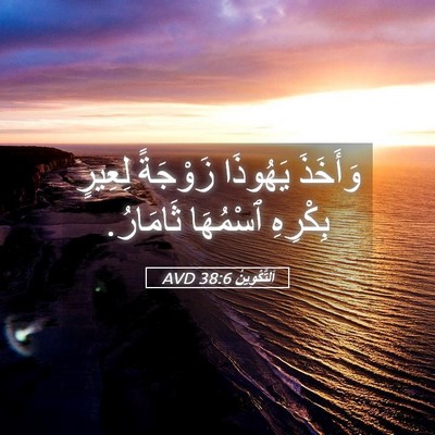 Picture 05 - اَلتَّكْوِينُ 38:6 AVD - وَأَخَذَ يَهُوذَا - Bible Verse Picture