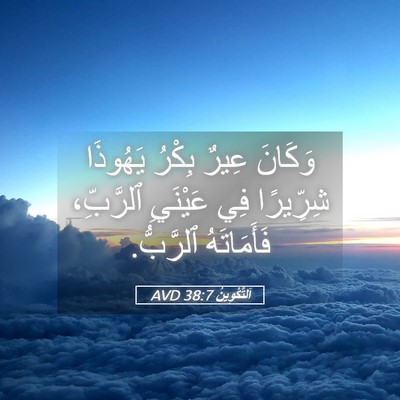 Picture 05 - اَلتَّكْوِينُ 38:7 AVD - وَكَانَ عِيرٌ بِكْرُ - Bible Verse Picture