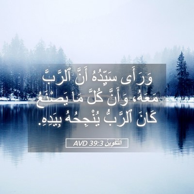 Picture 05 - اَلتَّكْوِينُ 39:3 AVD - وَرَأَى سَيِّدُهُ أَنَّ - Bible Verse Picture