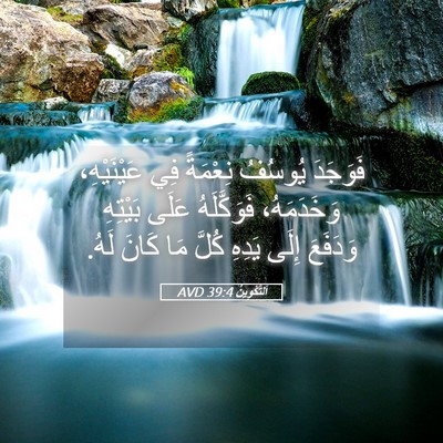 Picture 05 - اَلتَّكْوِينُ 39:4 AVD - فَوَجَدَ يُوسُفُ نِعْمَةً - Bible Verse Picture