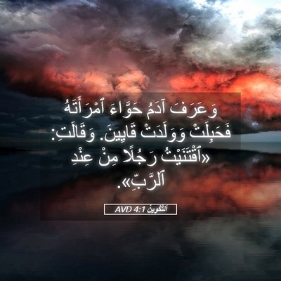 Picture 05 - اَلتَّكْوِينُ 4:1 AVD - وَعَرَفَ آدَمُ حَوَّاءَ - Bible Verse Picture