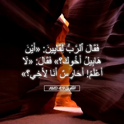 Picture 05 - اَلتَّكْوِينُ 4:9 AVD - فَقَالَ ٱلرَّبُّ - Bible Verse Picture