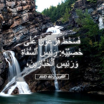 Picture 05 - اَلتَّكْوِينُ 40:2 AVD - فَسَخَطَ فِرْعَوْنُ عَلَى - Bible Verse Picture