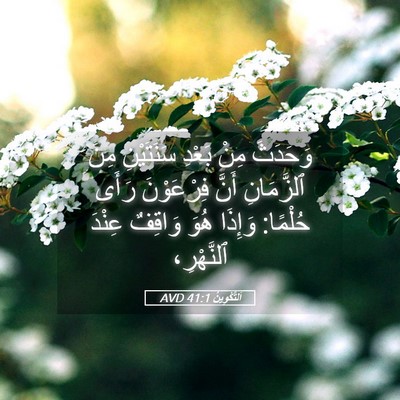 Picture 05 - اَلتَّكْوِينُ 41:1 AVD - وَحَدَثَ مِنْ بَعْدِ - Bible Verse Picture
