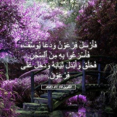 Picture 05 - اَلتَّكْوِينُ 41:14 AVD - فَأَرْسَلَ فِرْعَوْنُ - Bible Verse Picture