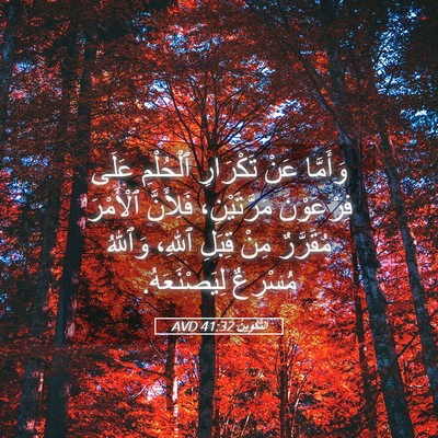 Picture 05 - اَلتَّكْوِينُ 41:32 AVD - وَأَمَّا عَنْ تَكْرَارِ - Bible Verse Picture
