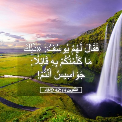 Picture 05 - اَلتَّكْوِينُ 42:14 AVD - فَقَالَ لَهُمْ يُوسُفُ: - Bible Verse Picture