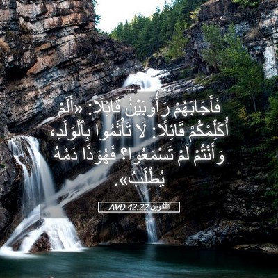Picture 05 - اَلتَّكْوِينُ 42:22 AVD - فَأَجَابَهُمْ رَأُوبَيْنُ - Bible Verse Picture