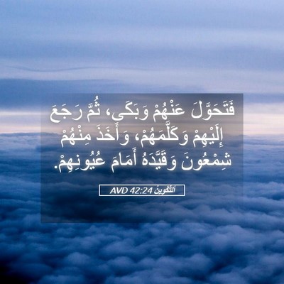 Picture 05 - اَلتَّكْوِينُ 42:24 AVD - فَتَحَوَّلَ عَنْهُمْ - Bible Verse Picture