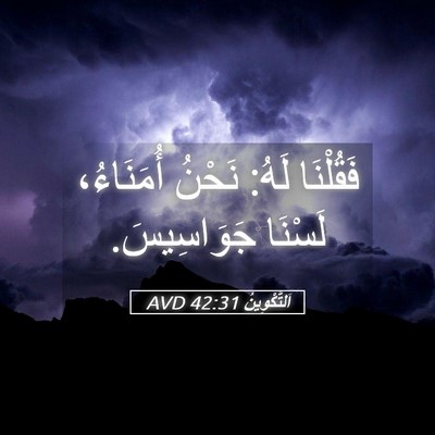 Picture 05 - اَلتَّكْوِينُ 42:31 AVD - فَقُلْنَا لَهُ: نَحْنُ - Bible Verse Picture