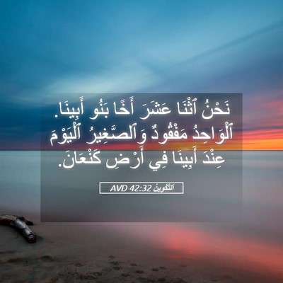 Picture 05 - اَلتَّكْوِينُ 42:32 AVD - نَحْنُ ٱثْنَا عَشَرَ أَخًا - Bible Verse Picture