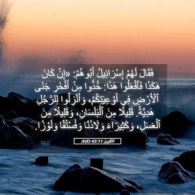 Picture 05 - اَلتَّكْوِينُ 43:11 AVD - فَقَالَ لَهُمْ - Bible Verse Picture